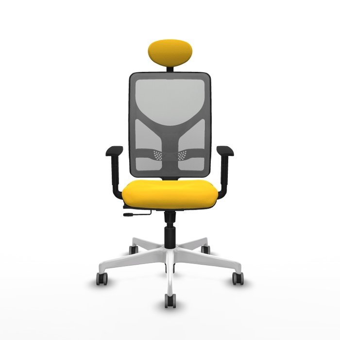 PIQUERAS Y CRESPO Silla de oficina Motilla con mecanismo Sincro/Traslack, Amarillo y Gris PIQUERAS Y CRESPO Silla de oficina Motilla con mecanismo Sincro/Traslack, Amarillo y Gris