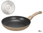Kinvara Sarten Inducción Forjada 24 cm Aluminio EN601, Antiadherente, Mango Suave, Color Beige y Negro - Dimensiones 44.5x24.8x7 cm, Grosor Base 3.1 mm (Set de 6)