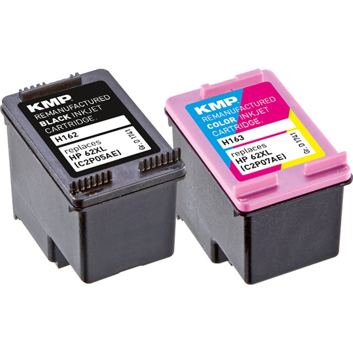 KMP Multipack de tinta 1741,4005 compatible con HP 62XL