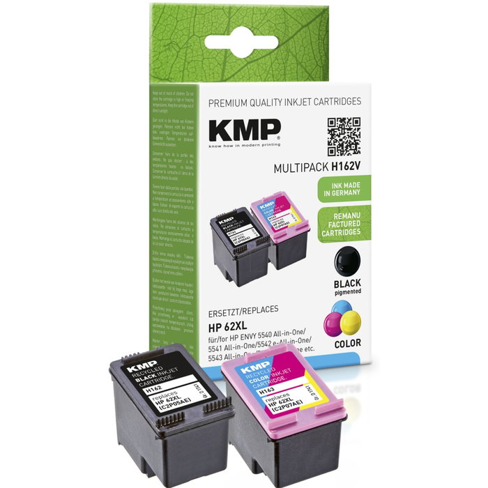 KMP H162V Multipack de Tinta Negro y Color compatible con HP 62XL KMP H162V Multipack de Tinta Negro y Color compatible con HP 62XL