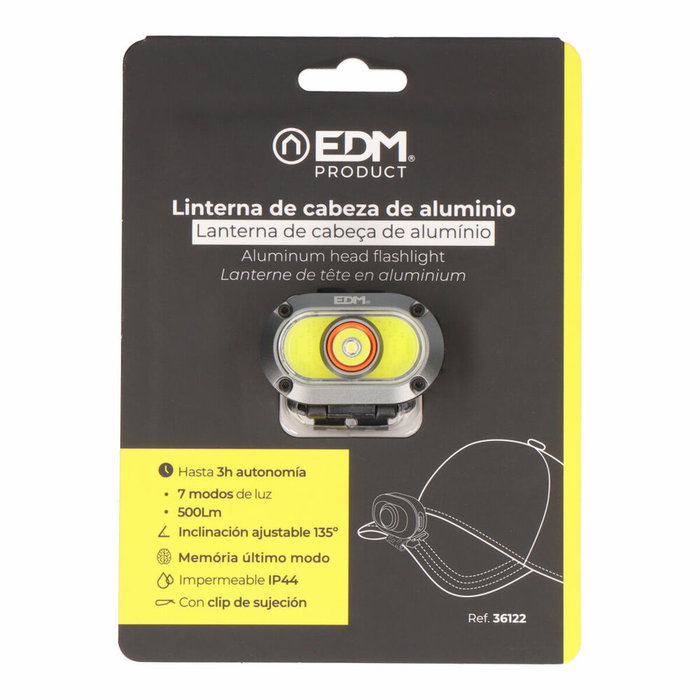 Edm Wildtrack TX2 Linterna frontal LED recargable de aluminio Edm Wildtrack TX2 Linterna frontal LED recargable de aluminio
