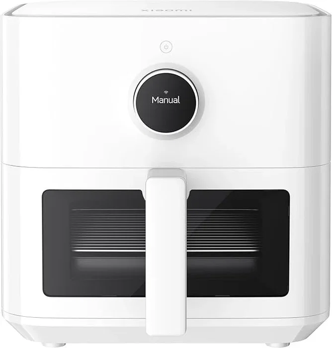 Xiaomi BHR8238EU Freidora de Aire Caliente 5.5L 1600W, Independiente con Pantalla Digital, Función Freír/Hornear/Mantener Caliente, Tazón Extraíble, Blanca