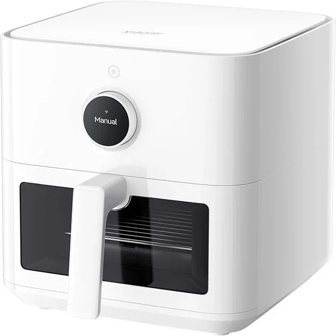 Xiaomi BHR8238EU Freidora de Aire Caliente 5.5L 1600W, Independiente con Pantalla Digital, Función Freír/Hornear/Mantener Caliente, Tazón Extraíble, Blanca