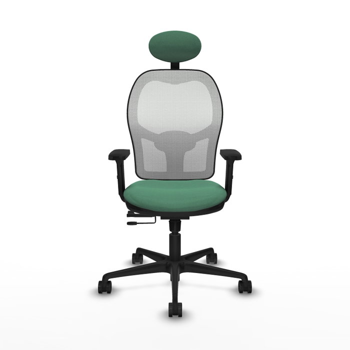 PIQUERAS Y CRESPO Silla de oficina Jorquera Verde esmeralda y Blanco