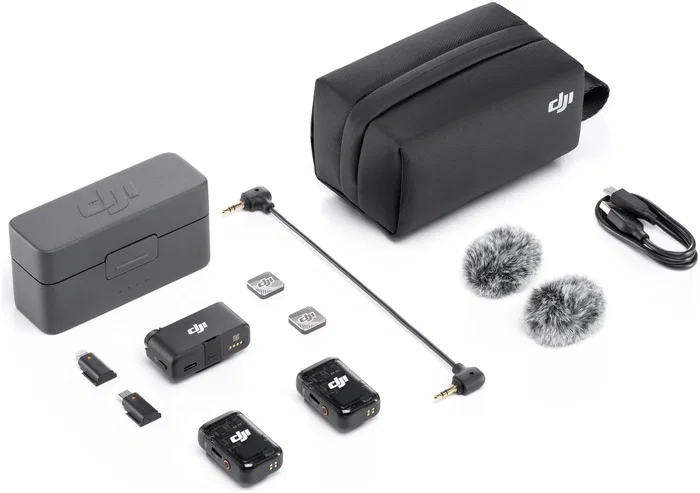 DJI Mic 2 - 2 transmisores + 1 receptor inalámbrico con reducción de ruido