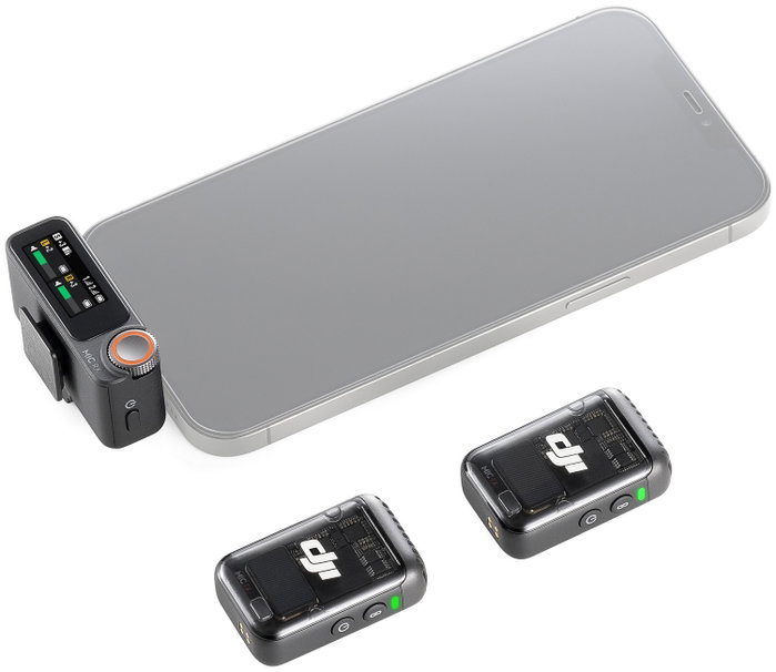 DJI Mic 2 - 2 transmisores + 1 receptor inalámbrico con reducción de ruido