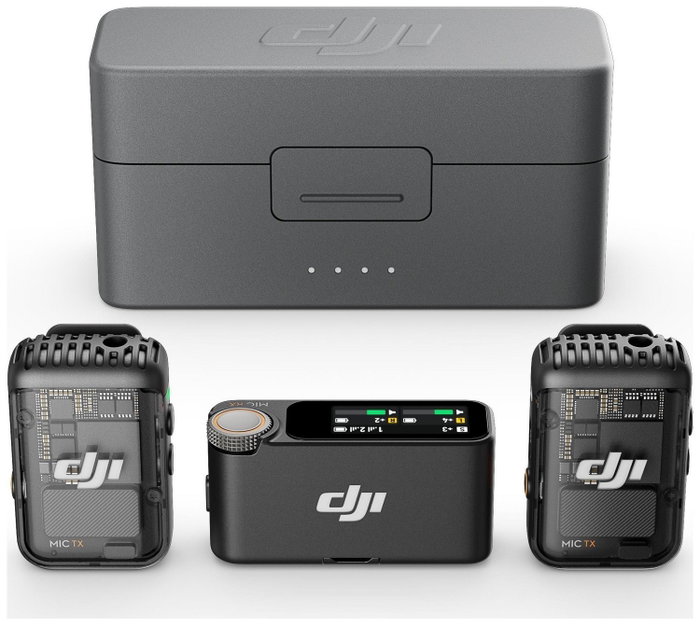DJI Mic 2 - 2 transmisores + 1 receptor inalámbrico con reducción de ruido