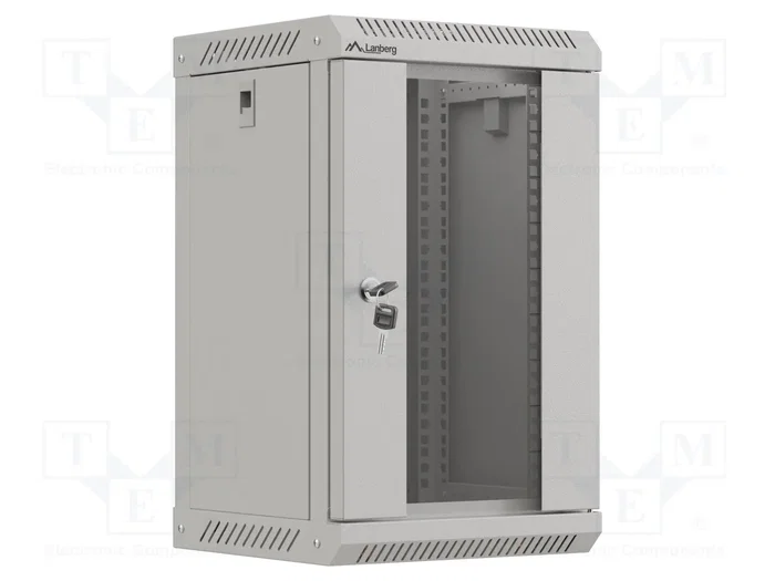 Lanberg Armario Rack de Pared 10'' 9U 300x300 Gris con Puerta de Vidrio Lanberg Armario Rack de Pared 10'' 9U 300x300 Gris con Puerta de Vidrio