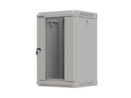 Lanberg Armario Rack de Pared 10'' 9U 300x300 Gris con Puerta de Vidrio