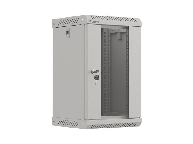 Lanberg Armario Rack de Pared 10'' 9U 300x300 Gris con Puerta de Vidrio Lanberg Armario Rack de Pared 10'' 9U 300x300 Gris con Puerta de Vidrio