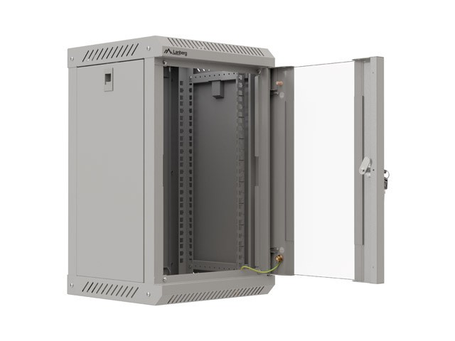 Lanberg Armario Rack de Pared 10'' 9U 300x300 Gris con Puerta de Vidrio Lanberg Armario Rack de Pared 10'' 9U 300x300 Gris con Puerta de Vidrio