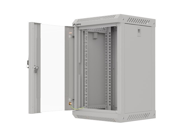 Lanberg Armario Rack de Pared 10'' 9U 300x300 Gris con Puerta de Vidrio Lanberg Armario Rack de Pared 10'' 9U 300x300 Gris con Puerta de Vidrio