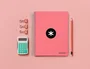 Antartik Cuaderno espiral A5 micro, 120 hojas, 100 gr, horizontal, 5 bandas, color coral