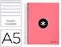 Antartik Cuaderno espiral A5 micro, 120 hojas, 100 gr, horizontal, 5 bandas, color coral Antartik Cuaderno espiral A5 micro, 120 hojas, 100 gr, horizontal, 5 bandas, color coral