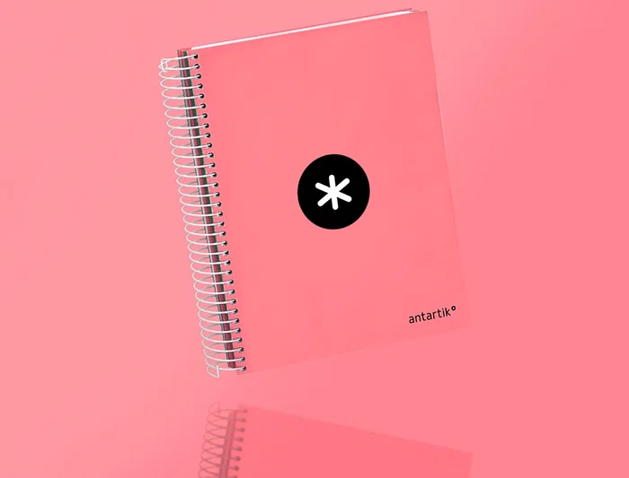 Antartik Cuaderno espiral A5 micro, 120 hojas, 100 gr, horizontal, 5 bandas, color coral Antartik Cuaderno espiral A5 micro, 120 hojas, 100 gr, horizontal, 5 bandas, color coral
