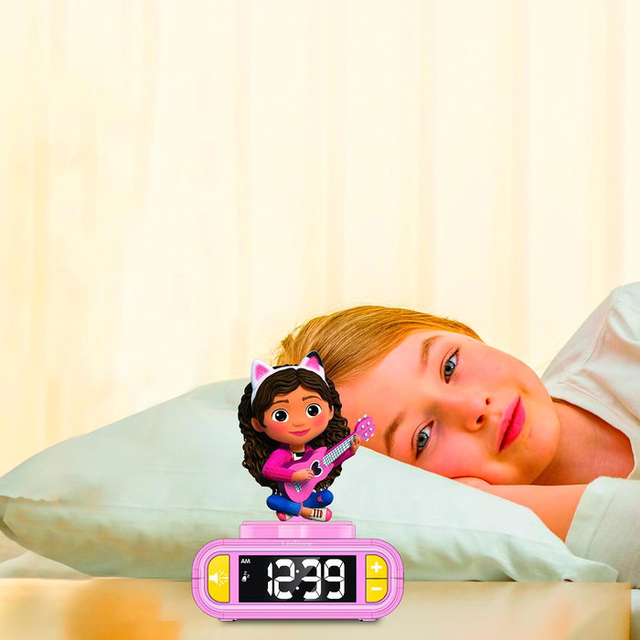 Lexibook Reloj Despertador Digital Gabby y la Casa Mágica con Luz Nocturna