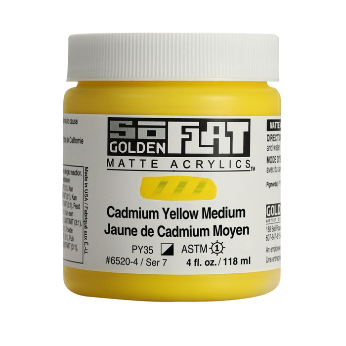 Golden SoFlat Amarillo Cadmio Medio 118 ml Golden SoFlat Amarillo Cadmio Medio 118 ml