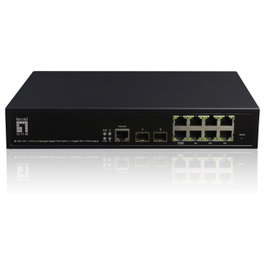 LevelOne GEP-1061 Switch gestionado L2 de 10 puertos con 8 puertos PoE+ y 2 puertos SFP