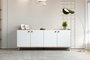 Hanah Home Consola Escandinava H3020 Roble y Blanco 180x77.8x41 cm