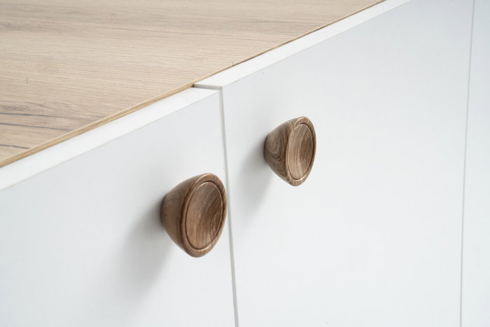 Hanah Home Consola Escandinava H3020 Roble y Blanco 180x77.8x41 cm