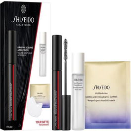 Shiseido Mascaraink Controlled Chaos 01, Desmaquillante 30ml y Mascarilla de Ojos 1ud