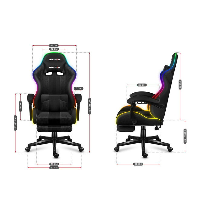 Silla Gaming Huzaro HZ-Force 4.7 RGB Negro Silla Gaming Huzaro HZ-Force 4.7 RGB Negro