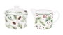 DKD Home Decor Set de Azucareros y Lecheras Acebo, Porcelana, Verde/Blanco