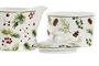 DKD Home Decor Azucarero Navidad Tradicional Verde Blanco Porcelana 8.5 x 8 x 12 cm Set de 2