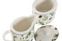 DKD Home Decor Azucarero Navidad Tradicional Verde Blanco Porcelana 8.5 x 8 x 12 cm Set de 2