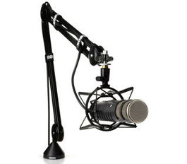 RODE PSA1 Soporte para Micrófono con Alcance Horizontal 820mm y Vertical 840mm, Incluye Fijaciones de Velcro y Soporte Pinza o Acollado