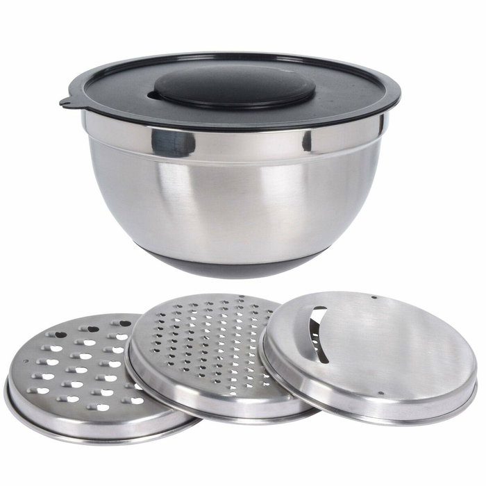 Excellent Houseware Ensaladera + 3 Ralladores 25 x 25 x 14 cm Excellent Houseware Ensaladera + 3 Ralladores 25 x 25 x 14 cm