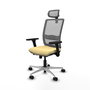 PIQUERAS Y CRESPO Silla de oficina Haches con mecanismo Sincro/Traslack Crema y Gris