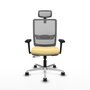 PIQUERAS Y CRESPO Silla de oficina Haches con mecanismo Sincro/Traslack Crema y Gris