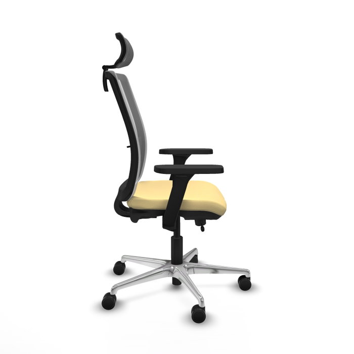 PIQUERAS Y CRESPO Silla de oficina Haches con mecanismo Sincro/Traslack Crema y Gris
