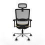 PIQUERAS Y CRESPO Silla de oficina Haches con mecanismo Sincro/Traslack Crema y Gris