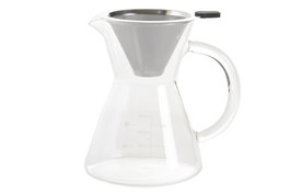 DKD Home Decor Cafetera de Vertido en Borosilicato 500ml