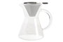 DKD Home Decor Cafetera Basicos Transparente Plateado 500ml Borosilicato Inox