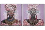 DKD Home Decor Cuadro Lienzo Africana 2 Unidades