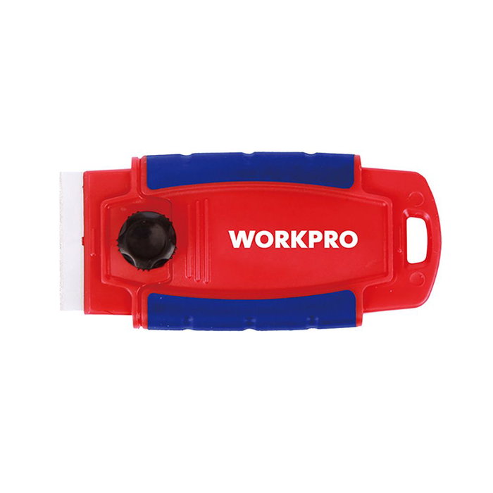 Workpro Rascador Hoja Retráctil para Sitios Difíciles, Usa Cuchilla Estándar de Un Solo Filo