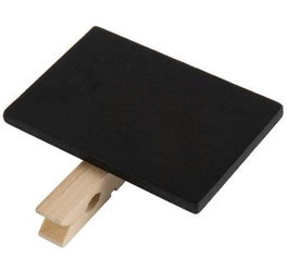 Pizarra con pinza 7.6x6 cm (Set de 12)