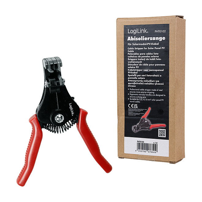 LogiLink Alicates pelacables para paneles solares PV 2.5/4.0/6.0mm