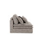 DKD Home Decor Módulo Central de Sofá en Poliéster Marrón Claro con 3 Cojines