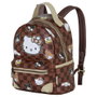 Karactermania Hello Kitty Squares Mochila Heady Pequeña Marrón