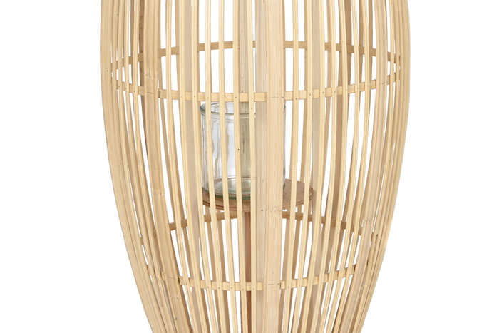DKD Home Decor Portavelas de Bambú Marrón Claro DKD Home Decor Portavelas de Bambú Marrón Claro