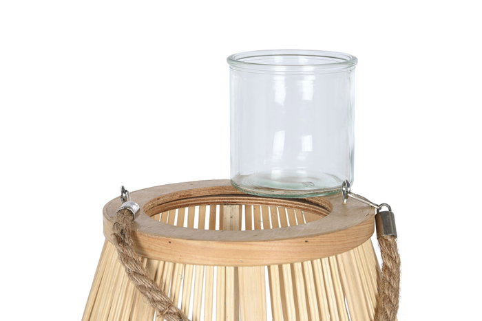 DKD Home Decor Portavelas de Bambú Marrón Claro DKD Home Decor Portavelas de Bambú Marrón Claro
