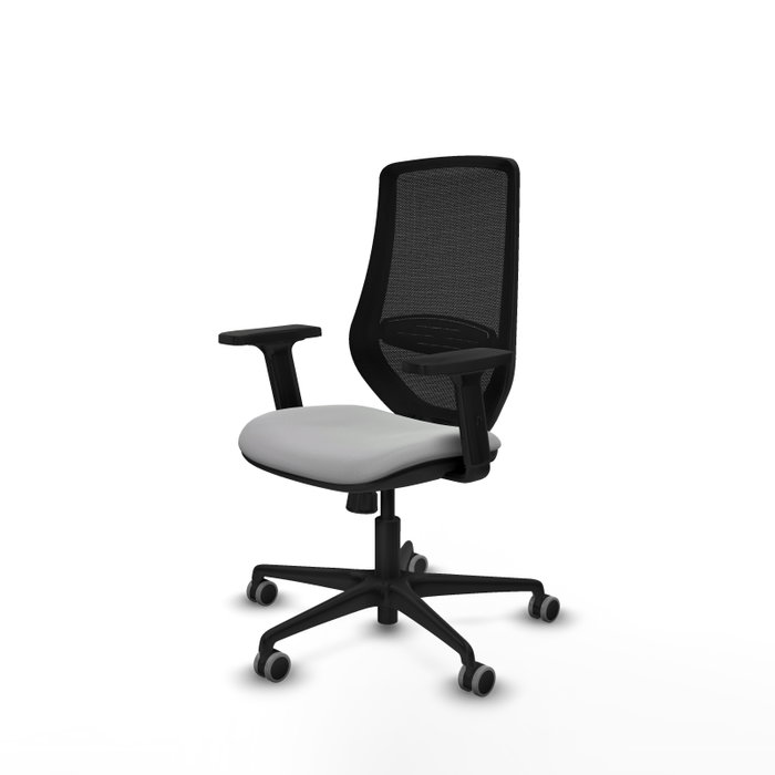 PIQUERAS Y CRESPO Silla de oficina Mardos con mecanismo Sincro, Gris claro y Negro