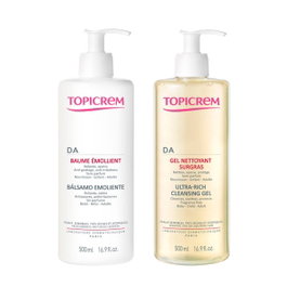 Topicrem DA Protect Pack: Bálsamo Emoliente 500 ml + Gel Limpiador 500 ml