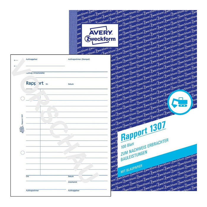 AVERY Zweckform Rapport Formularbuch 1307 AVERY Zweckform Rapport Formularbuch 1307