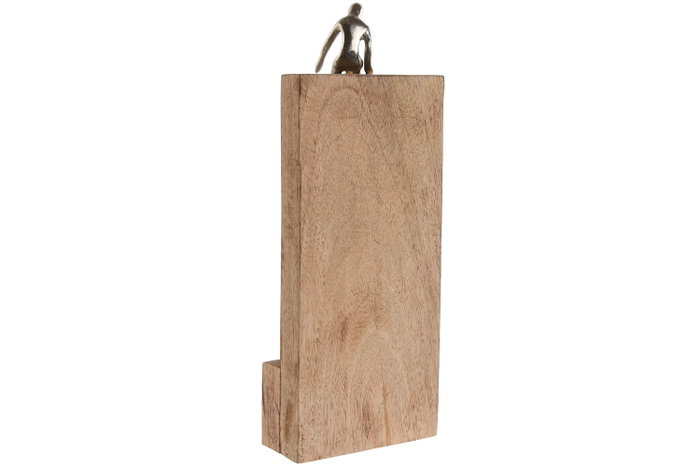 DKD Home Decor Figura de Mango y Aluminio Personas Natural