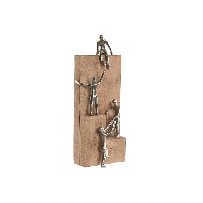 DKD Home Decor Figura de Mango y Aluminio Personas Natural